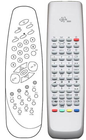 IRC81006 Ersatzfernbedienung passend fr SEG 910 1010 RR103 CT2061 CT2301 CT2500 CT7100 CT3050 CT3250