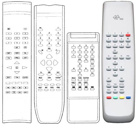 IRC81007 Ersatzfernbedienung passend fr Universum RC504 RC511 RC554RC5048 FT7117 FT7118 FT7120