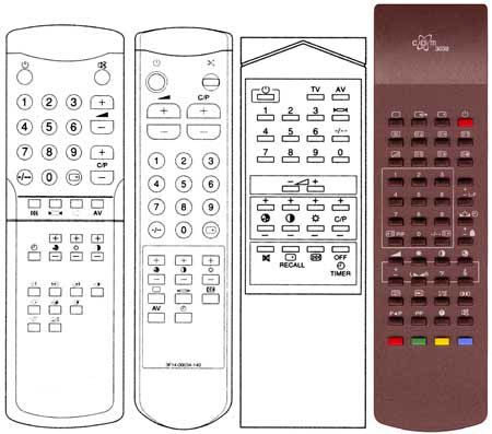 IRC81024 Ersatzfernbedienung passend fr Samsung RM109 RM109/TTX 3F1400033470 C15322T