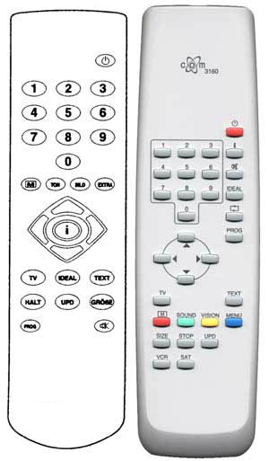 IRC81036 Ersatzfernbedienung passend fr Nokia RCN620 RCN621 RCN622 RCN624 RCN626 RCN627 RCN641