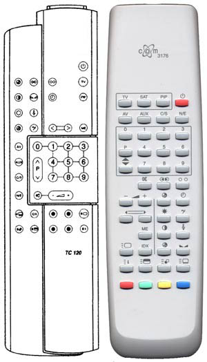 IRC81202 Ersatzfernbedienung passend fr Blaupunkt TC120 TC126