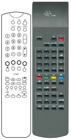 IRC81040 Ersatzfernbedienung passend fr Toshiba CT9949 CT9921 CT9901 CT9900 CT9869 CT9868 CT9867