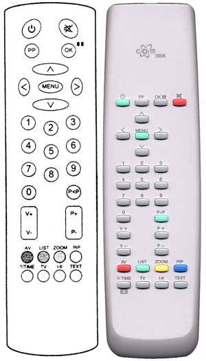 IRC81330 Ersatzfernbedienung passend fr SEG CT8100 CT8200 11AK28 11AK41