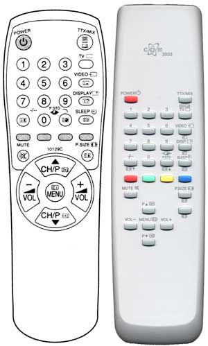 IRC81366 Ersatzfernbedienung passend fr Samsung 10107C 10116A 10129C