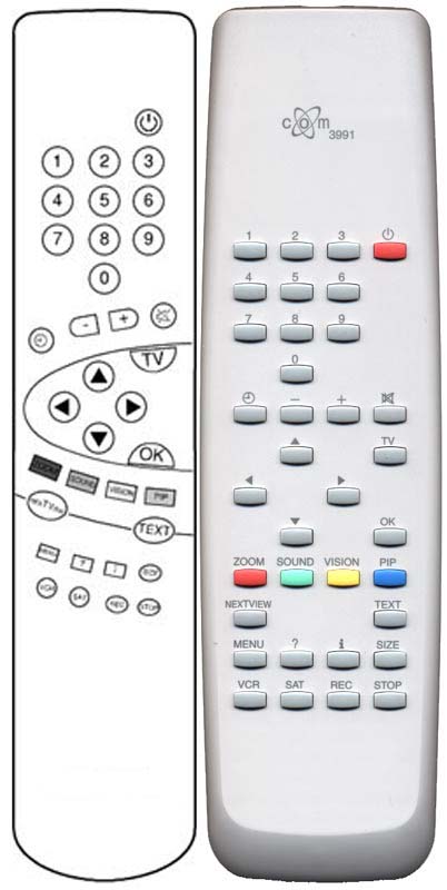 IRC81361 Ersatzfernbedienung passend fr Nokia RCN700 RCN701 RCS701