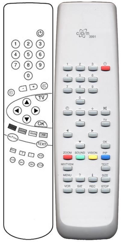 IRC81361 Ersatzfernbedienung passend fr Universum RCU700 RCU701