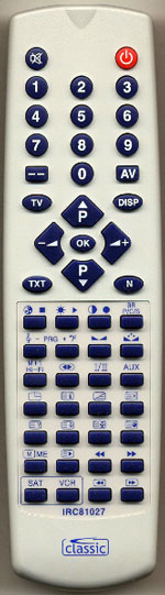 IRC81027 Ersatzfernbedienung passend fr Grundig TP661